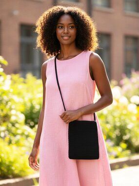 The Sak Black Knitted 9 Inch Shoulder Bag
